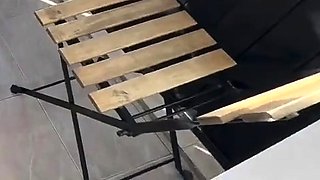 Public Balcony Sex with Creampie for Big Ass