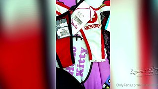 Busty Brunette Goes Solo in Lingerie