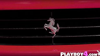 Smallish COUGAR and molten honeys demonstrates steamy bod during red-hot van wash for Playboy