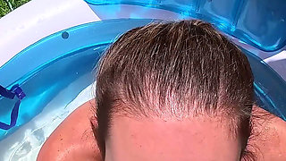 Pool Interracial Blowjob and Fucking Orgy, Ffffm