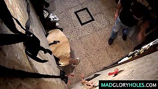 Blonde MILF Gets Fucked Doggystyle at Gloryhole - Big Tits & Stuck Out Ass