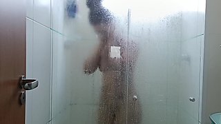 Pummeling and jizzing inwards the brown-haired taking a bathroom