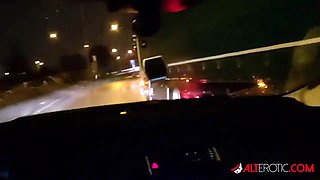 Jay Jay Ink sucks Sascha while he drives