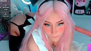 Amateur blonde girlfriend toyed and facialized