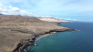 Naked Beauty on Beach - Drone POV Erotic Relaxation