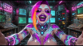 Cyberpunk Style Women Bouncing Boobs, Ai Animation