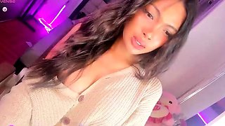 Very Hot Amateur French Teen couple tit fuck on Webcam