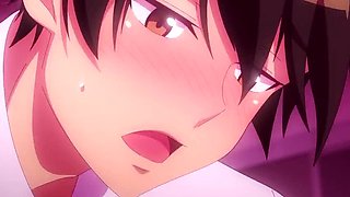 Uncensored Harem College Threesome with Hot Anime Girls