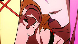 Strapon hard sex between busty lesbians fill their anal