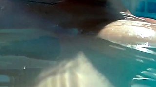 Skinny Dipping and Teasing in the Garden Pool - Amateur Teen