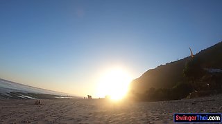 Thai GF beach visit and sex at home