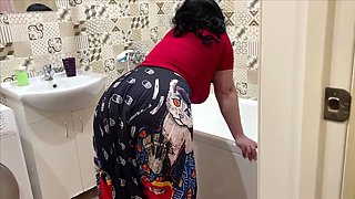 Fucked a big stepmom in the ass and gave her a dick in her mouth