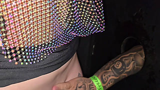 I went to the gloryhole cabin with my boyfriend and he put me to suck a stranger in the hole