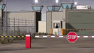 Super BDSM. Big black cock for sexy punk girl in cuffs in the prison