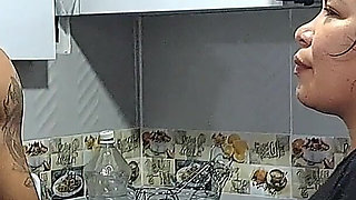 Mature Gets Fucked in the Kitchen