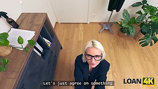 Cute Russian fraudster Daruma Rai insistently asks for a business loan.