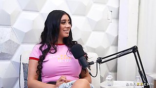 Brazzers - Kira Noir and Violet Myers Make Podcast Studio Into Steamy Threesome