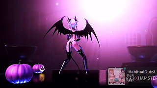 Yukari Succubus Roki Halloween mmd r18 dance 3d hentai ahegao milf bdsm