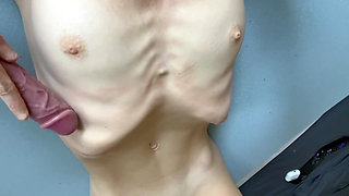 Skinny Fit Anorexic Bones Fetish POV Rubbing Your Cock on My Ribs