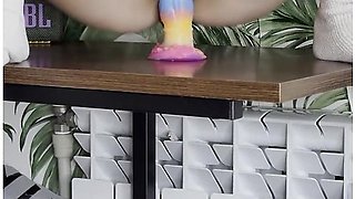 The Sexy Housewife Couldnt Stand Cleaning Without Dildo