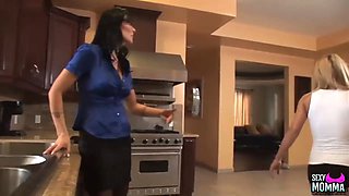 Highly sexy step-mother loves frolicking with teenager blondies vulva