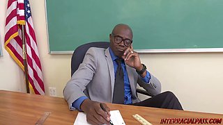 Black, blacked school teachers, ebony schoolgirl