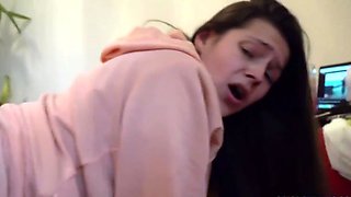 Petite small tit babe with perfect pussy masturbates