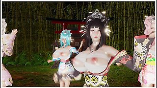 Car Toon - Girls Dancer極楽浄土 - Reika/ryoko/mona/susu