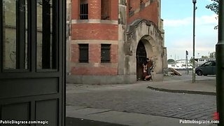 Euro babe fucked at public places