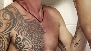 Horny Latina Brunette Pees on Old Grandpa and Gives Her Tight Pussy to His Big White Cock as a Reward