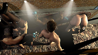 Throat Fucking A Black Milf In A Reverse Gloryhole Orgy