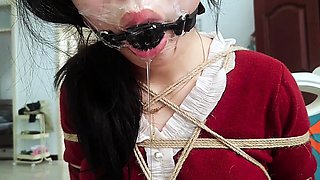 temperament woman bondage with drooling