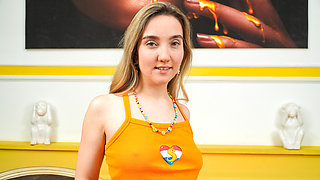 Sia Florance spreads her legs and touches her snatch