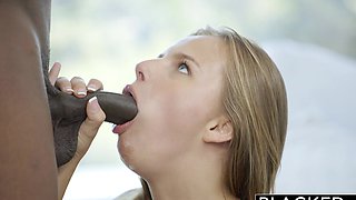 Cute girl Jillian Janson fucks with a big black cock passionately