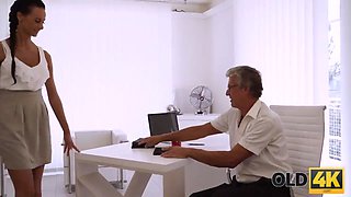 Old4k. gorgeous employee finally gets chance to make enjoy with aged chief