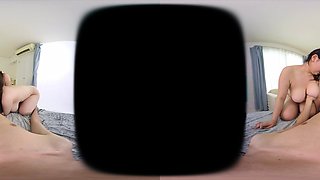 Brunette slut with perfect big boobs is alone