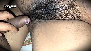 Desi Indian Stepmom Night Sex - Hairy Pussy Creampie & Cumshot Close-Up