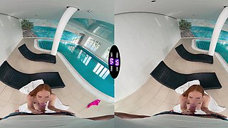 Redhead beauty Holly Molly gets fucked in a steamy vr scene