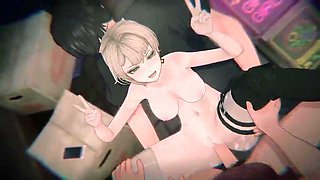 [Women' Frontline two: Exilium] - Sextans "CHECKMATE AND MIND ERASE" (Tied T-Damsel & POINT OF VIEW Sandwich DOUBLE PENETRATION) (4K/60FPS) - (Making the amnesiac forehanded woman understand)