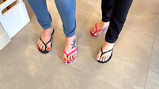 Brazilians girl Compare feet