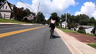 AmWednesday - flashing on a bike
