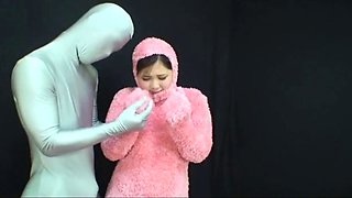 Two asian foot fetish school girl tease a cock