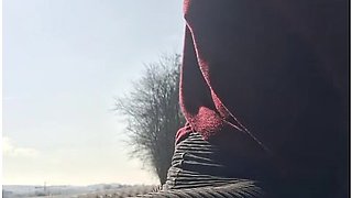 Solo Dildo Play An Der Strasse