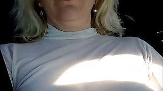 Teasing Drivers 6 - Flashing Big Boobs in Travel