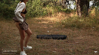 Fucking Beautiful Dutch Tourist in French Forest