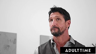 Teenager with big natural breasts Skylar Vox wants an experienced widower's dick!