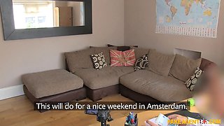 Utter vid - sporty spanish dark haired take a facial during porn audition
