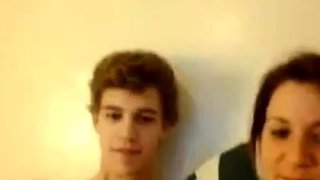 Mature Mom and Young Boy on Webcam
