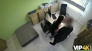 Female asks loan agent and coaxes him with anal