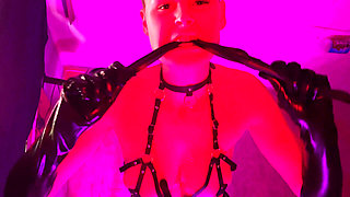 Latex Dominatrix - Strap-on, Whip & Absolute Obedience Tease